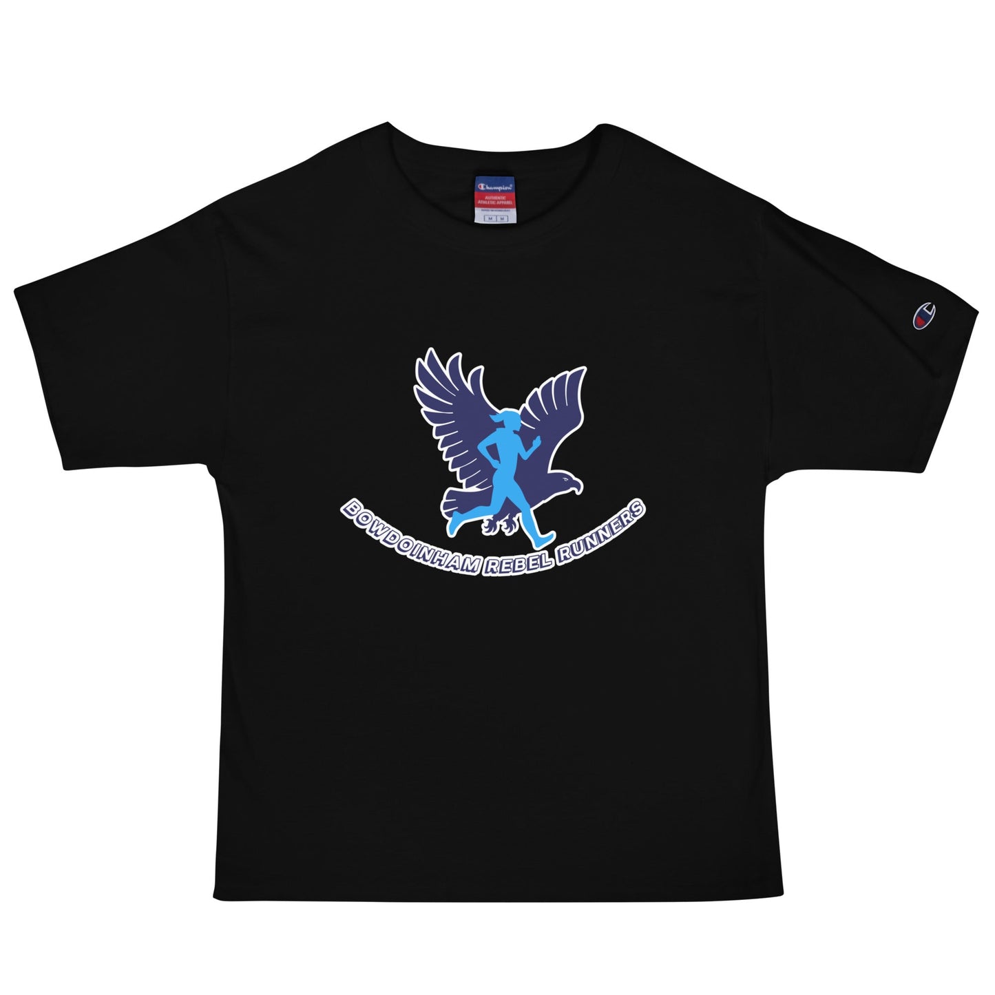 Signature | Champion T-Shirt | Bowdoinham Rebel Runners | Emblem Logo