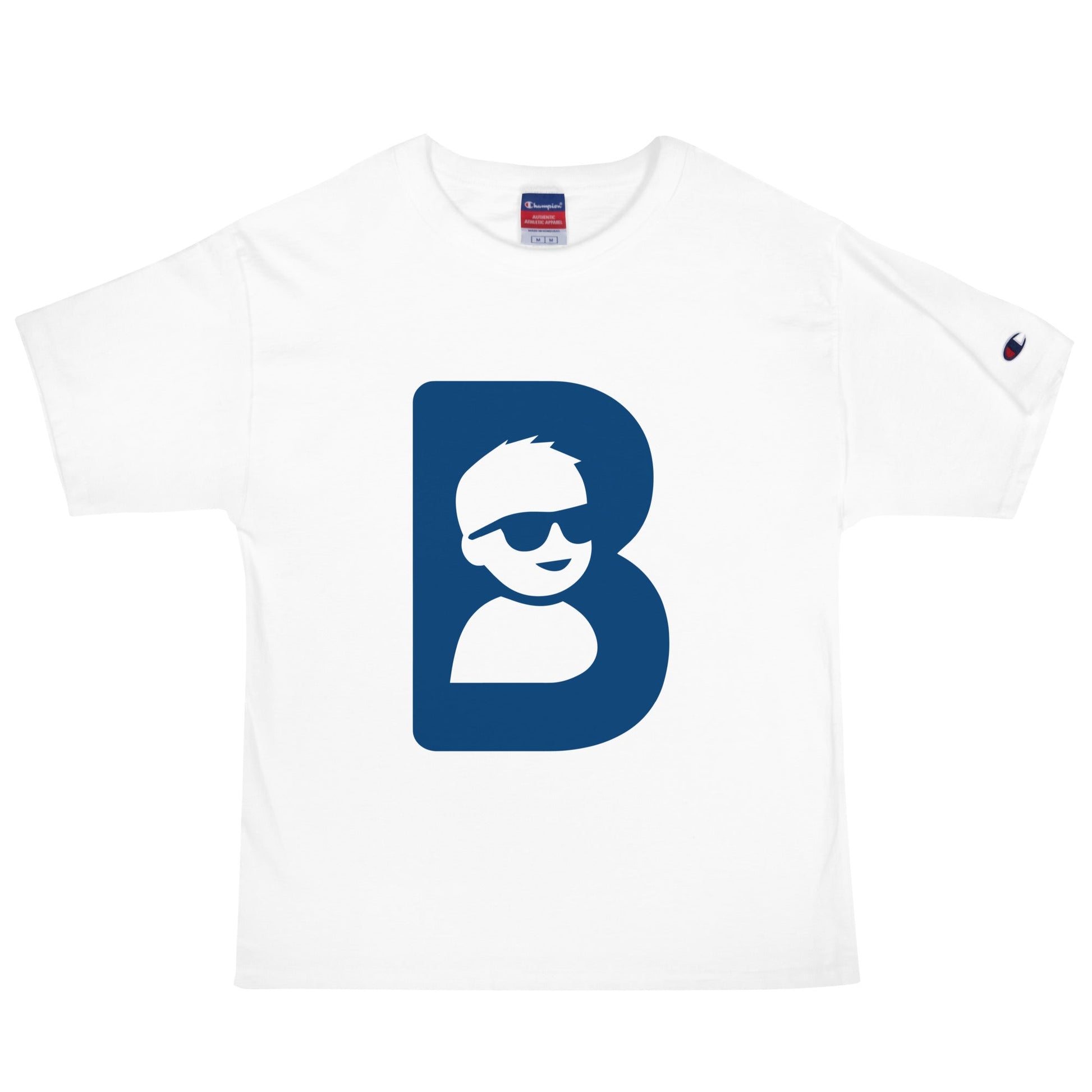 Signature | Champion T-Shirt | Brave Like Ben | Blue Maverick Logo