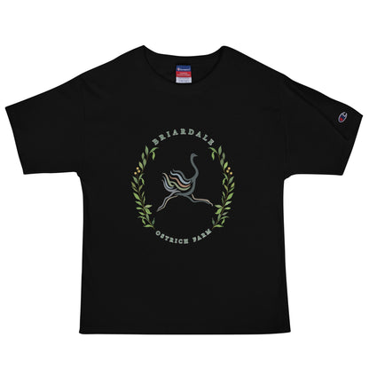 Signature | Champion T-Shirt | Briardale Ostrich Farm | Crest Logo