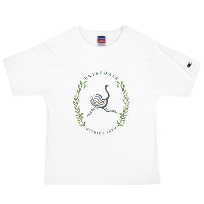 Signature | Champion T-Shirt | Briardale Ostrich Farm | Crest Logo