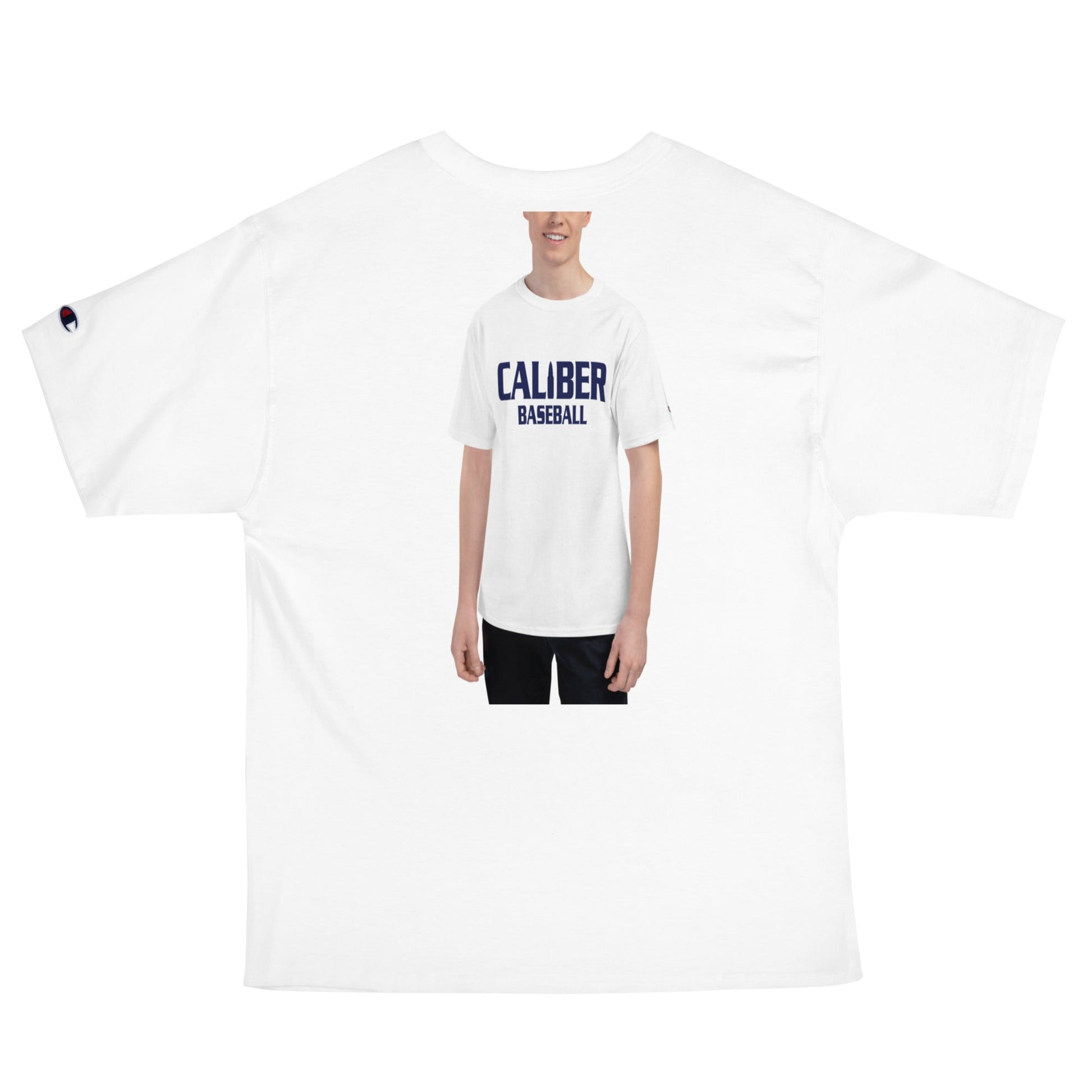 Signature | Champion T-Shirt | Caliber Baseball | Varsity Script Logo