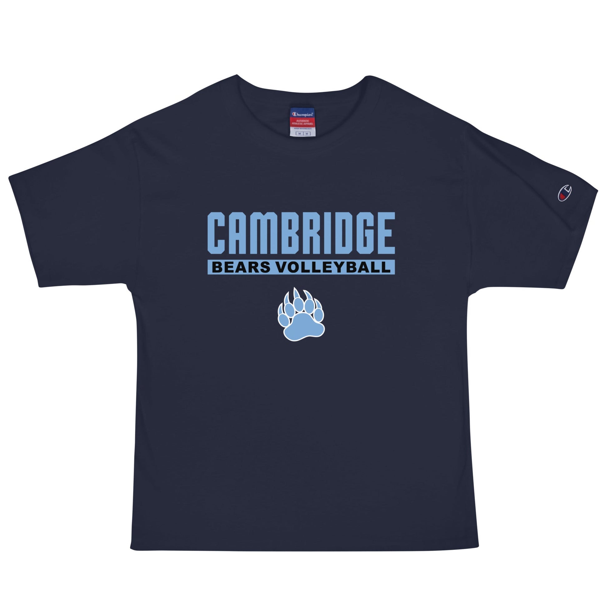 Signature | Champion T-Shirt | Cambridge Volleyball | Script Paw Logo