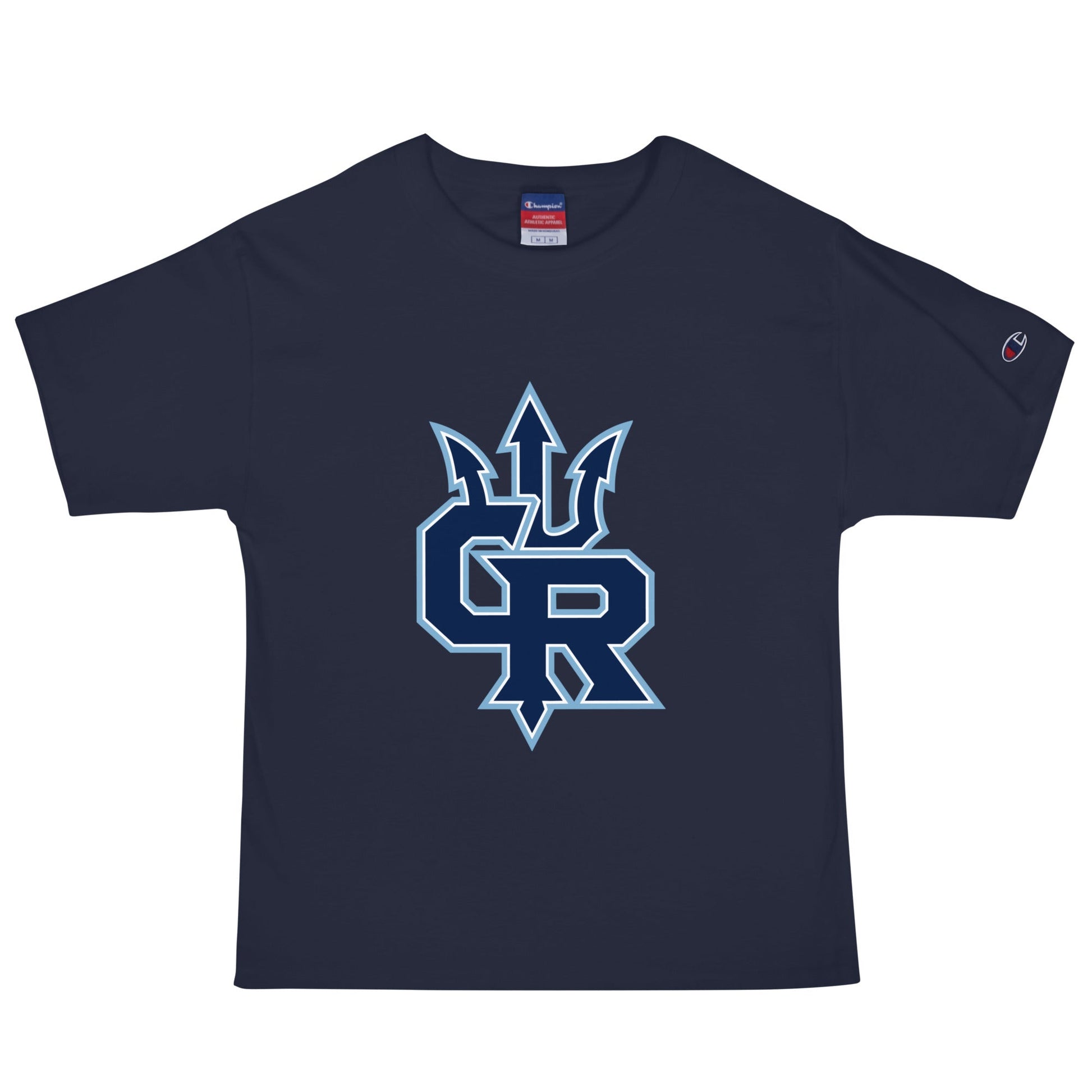 Signature | Champion T-Shirt | Cape Riptides Baseball | Emblem Logo