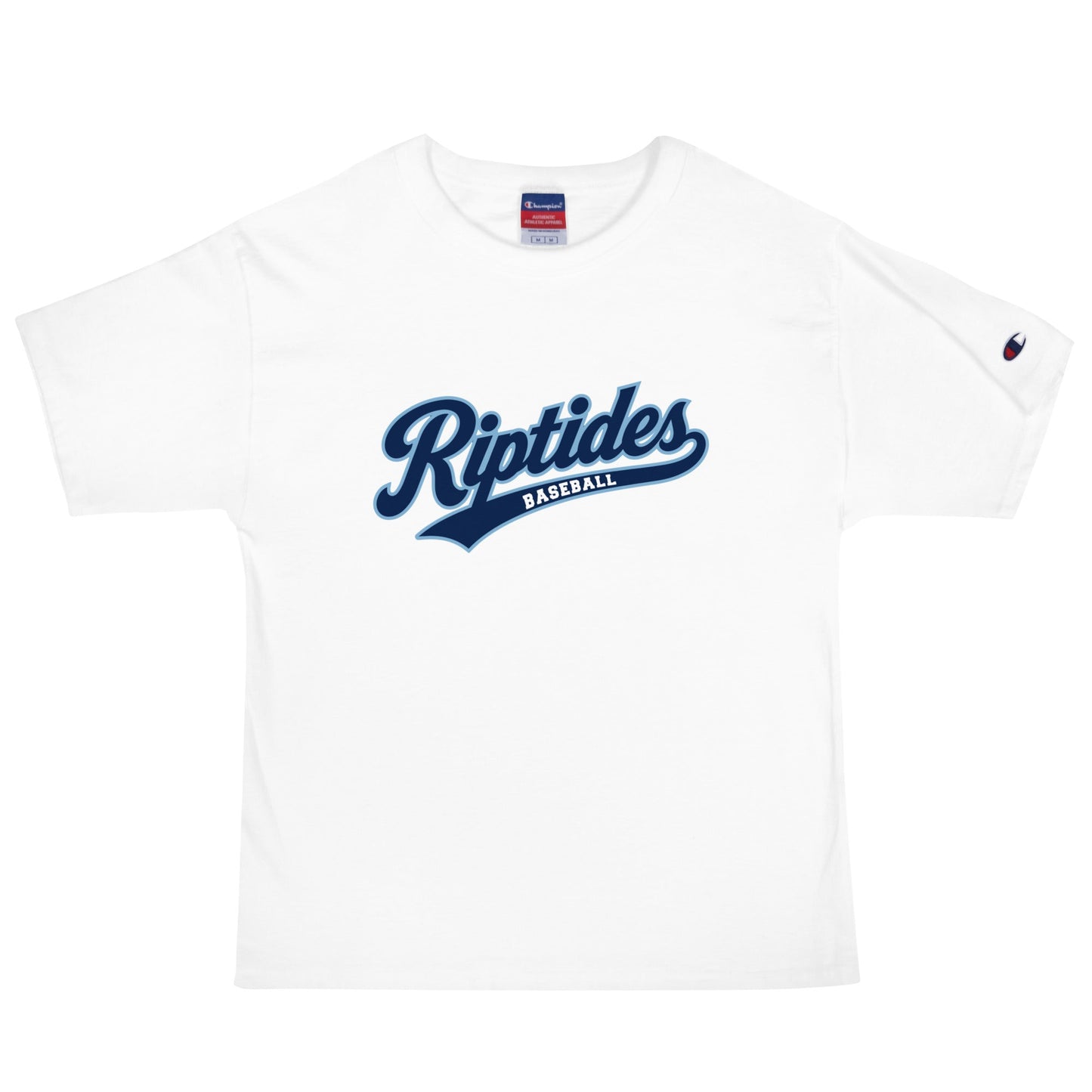 Signature | Champion T-Shirt | Cape Riptides Baseball | Modern Script Logo