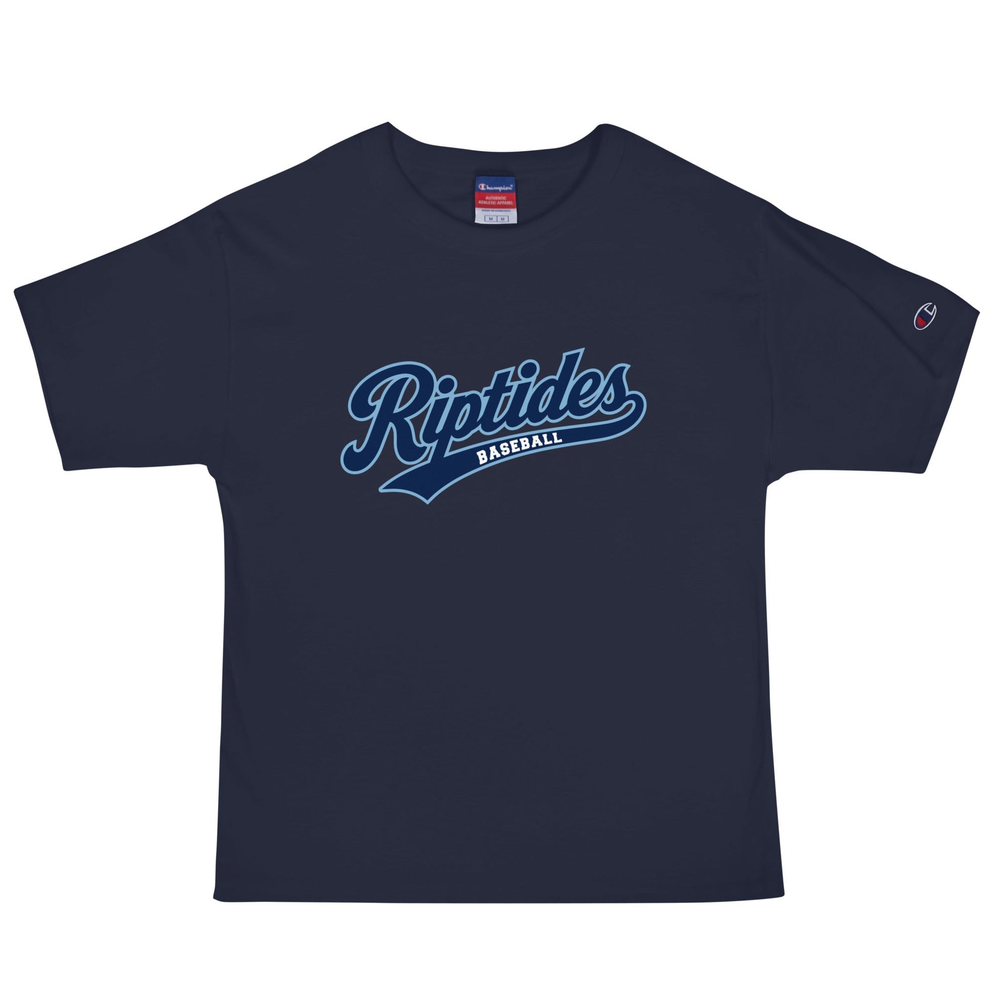 Signature | Champion T-Shirt | Cape Riptides Baseball | Modern Script Logo
