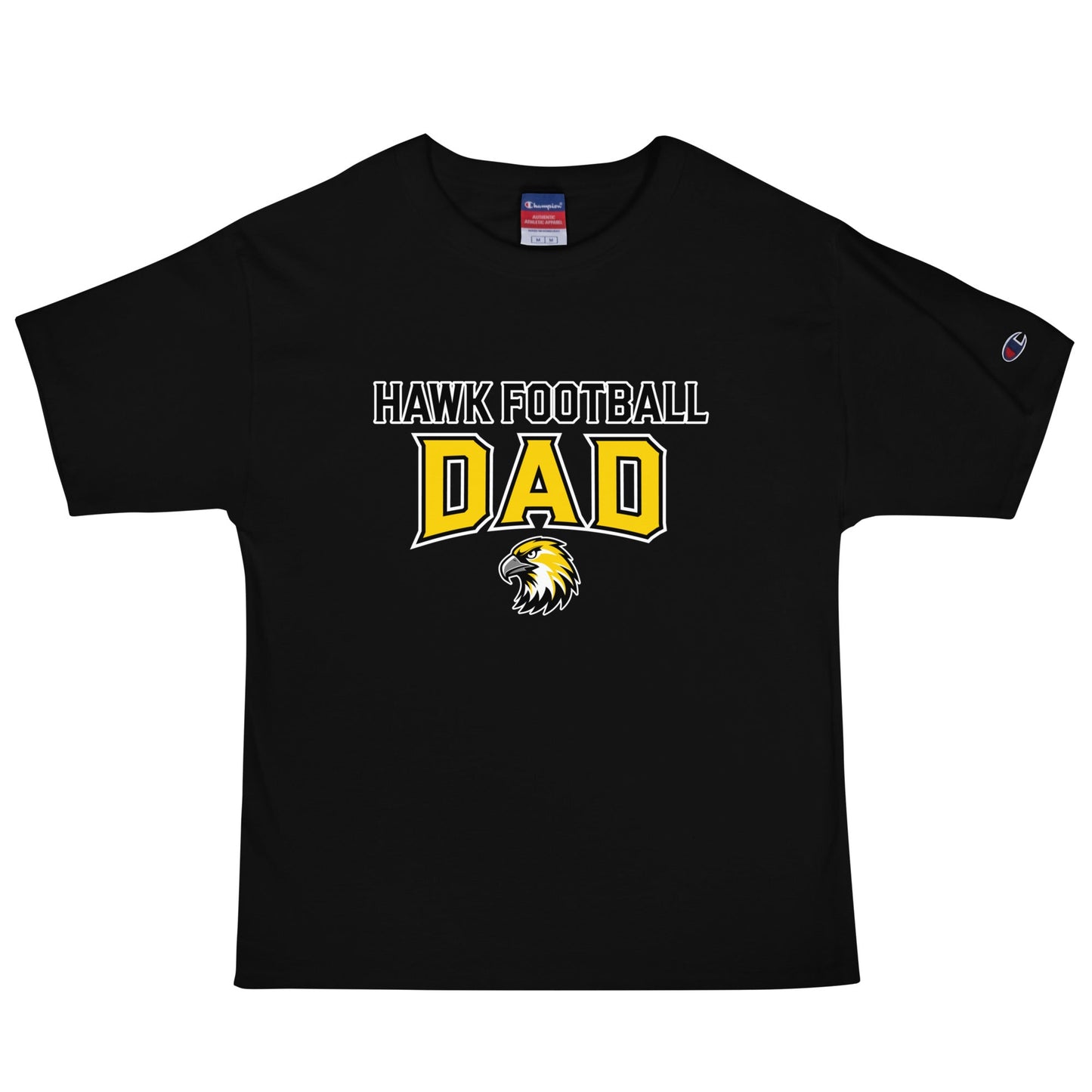 Signature | Champion T-Shirt | Cardinal Ohara Hawks | Football Dad Logo