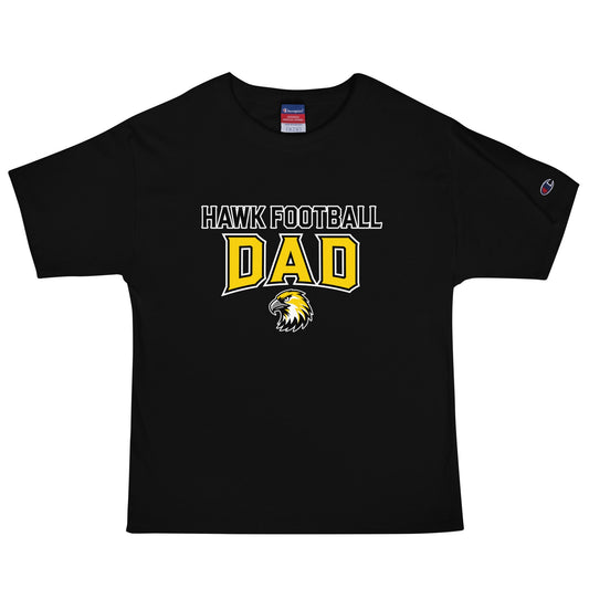 Signature | Champion T-Shirt | Cardinal Ohara Hawks | Football Dad Logo