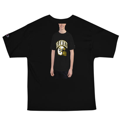 Signature | Champion T-Shirt | Cardinal Ohara Hawks | Football Helmet Logo