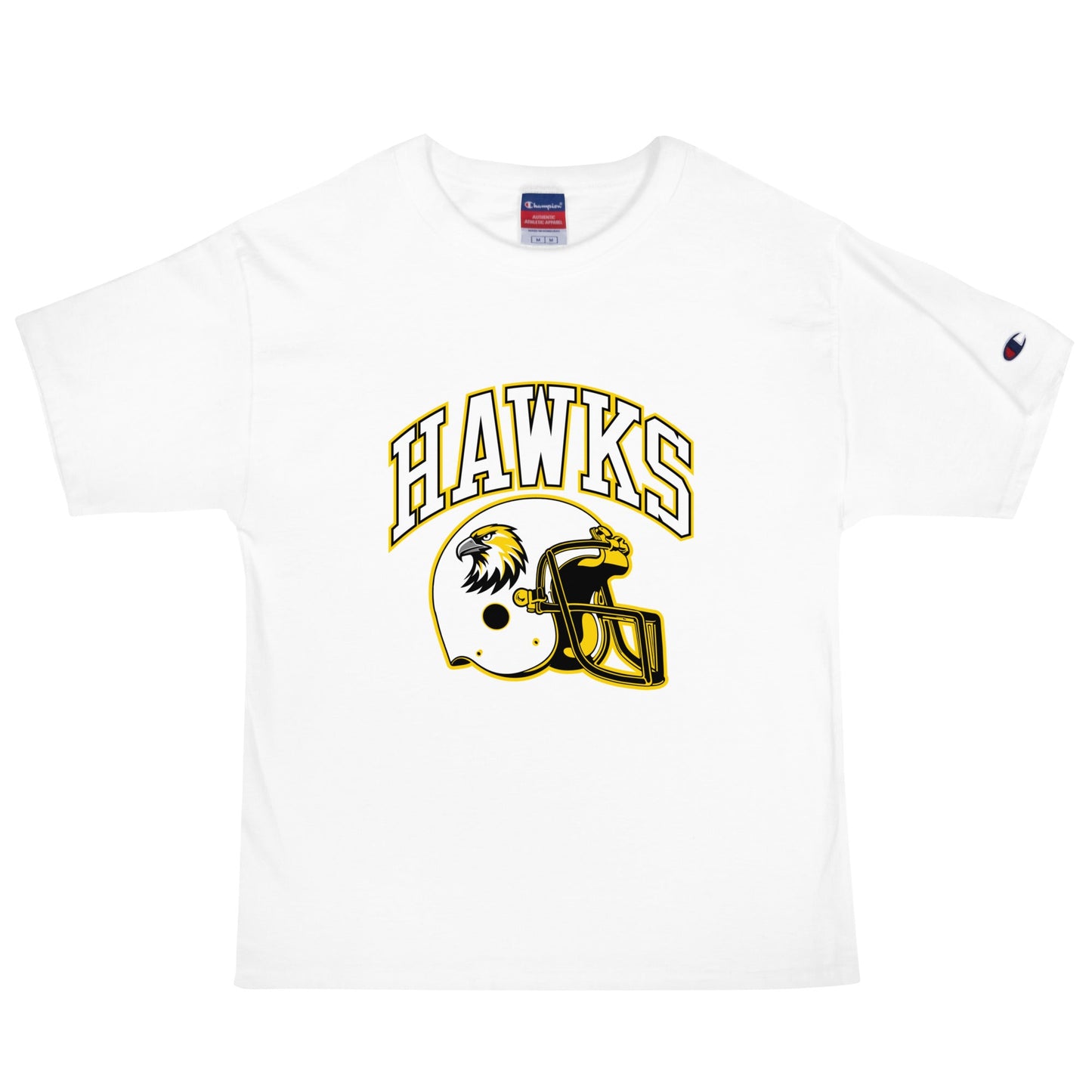 Signature | Champion T-Shirt | Cardinal Ohara Hawks | Football Helmet Logo