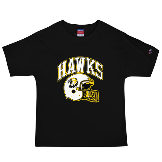 Signature | Champion T-Shirt | Cardinal Ohara Hawks | Football Helmet Logo