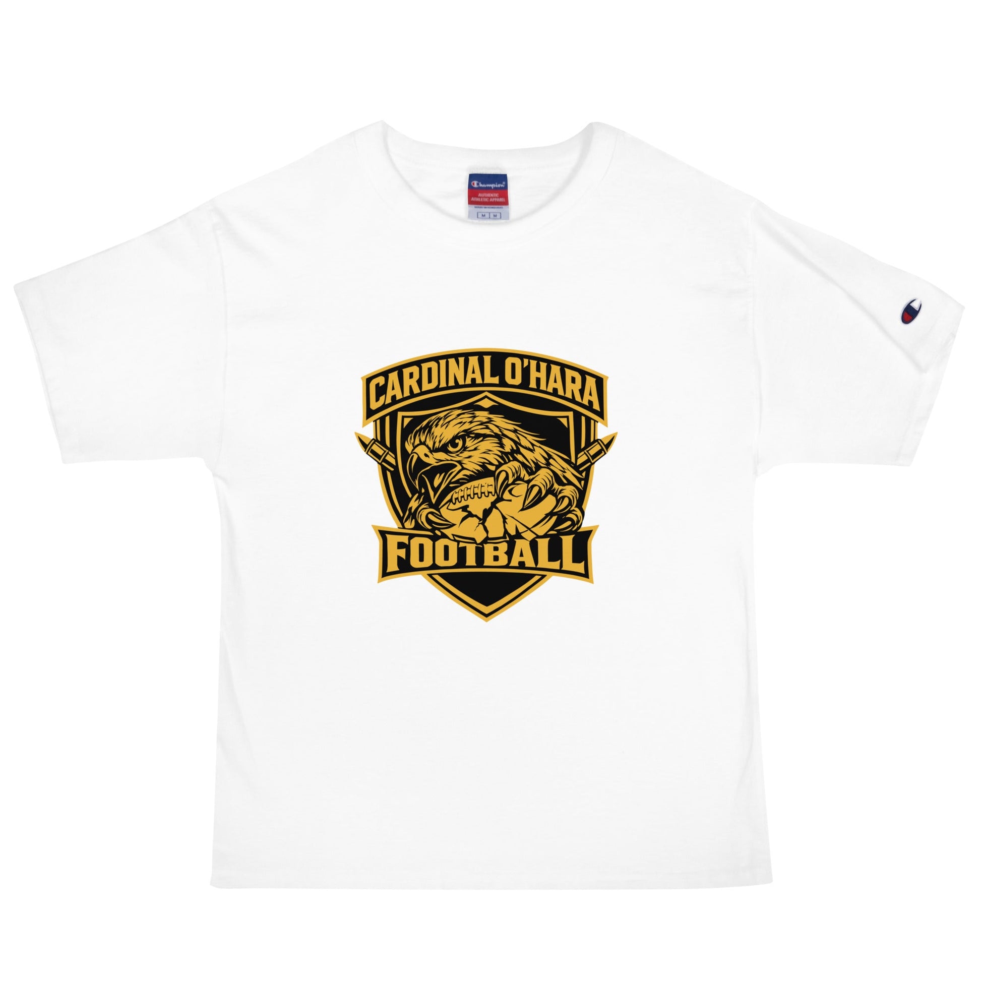 Signature | Champion T-Shirt | Cardinal Ohara Hawks | Shield Logo