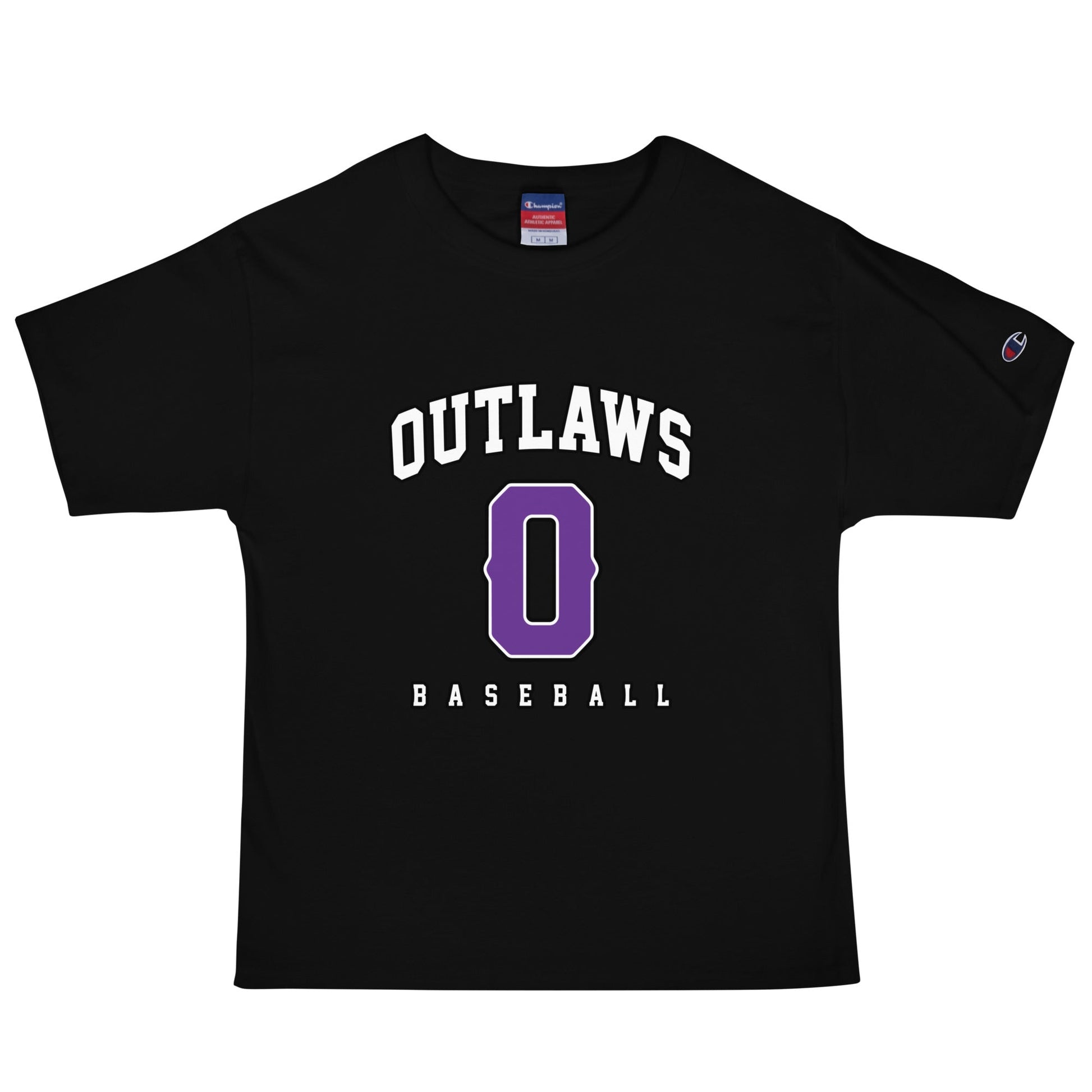 Signature | Champion T-Shirt | Carolina Outlaws Baseball | Atheltics Logo