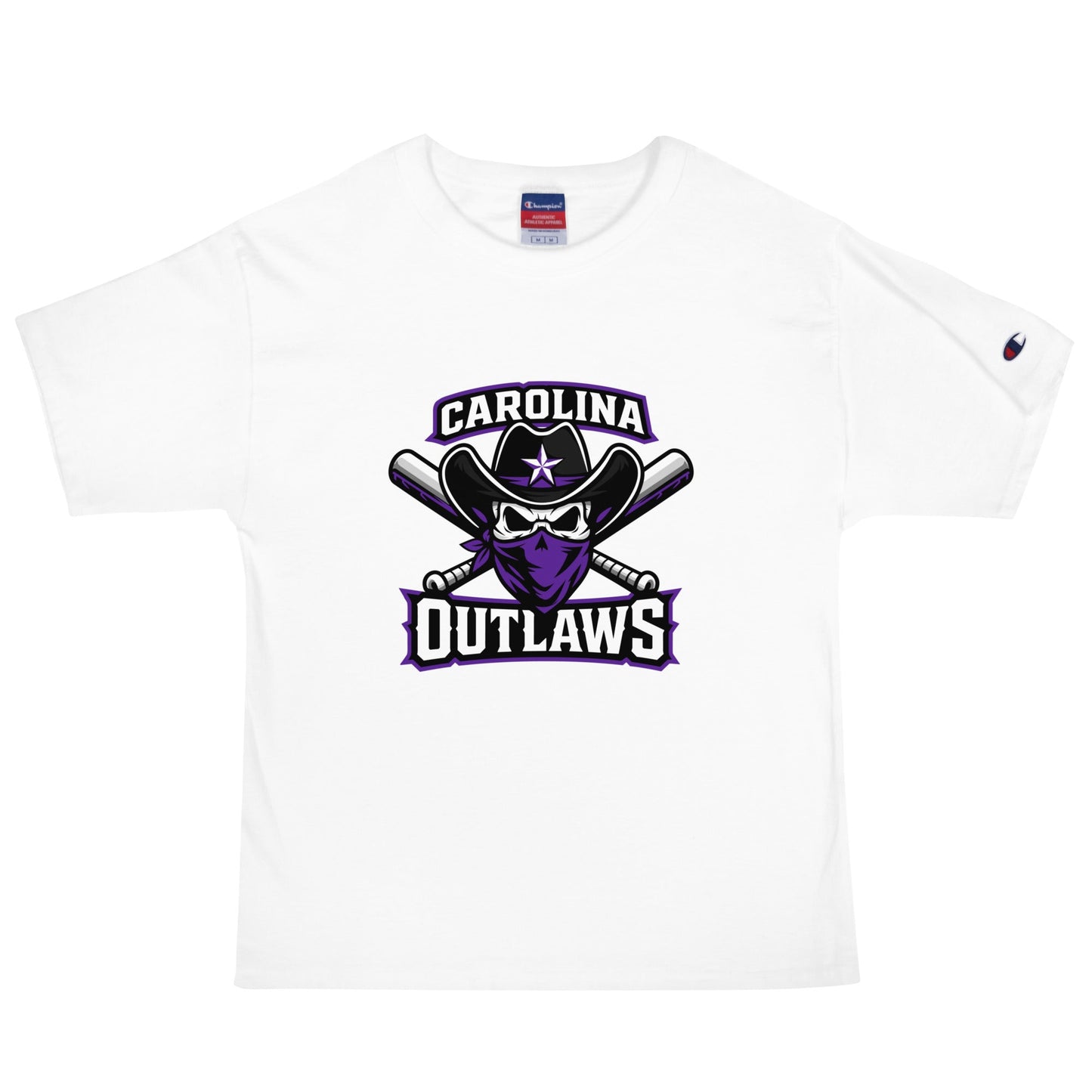 Signature | Champion T-Shirt | Carolina Outlaws Baseball | Crest Logo