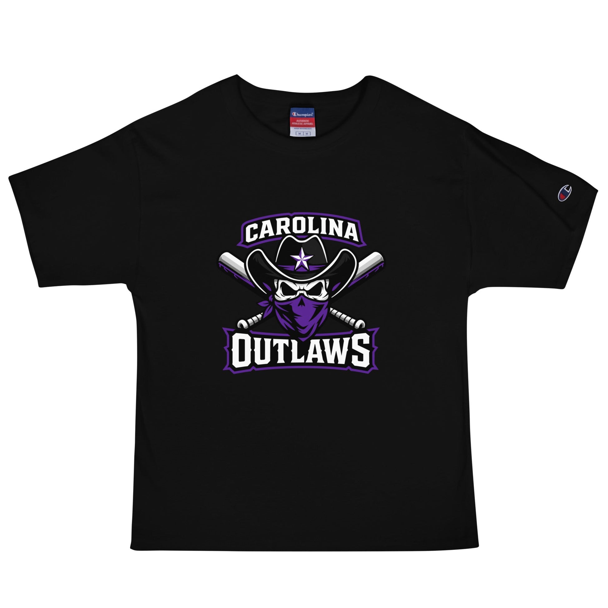Signature | Champion T-Shirt | Carolina Outlaws Baseball | Crest Logo
