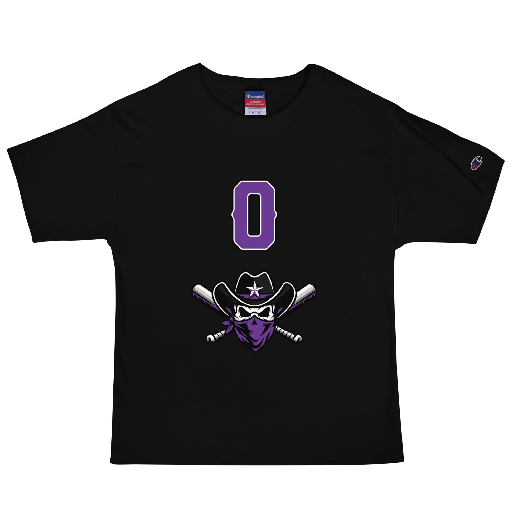 Signature | Champion T-Shirt | Carolina Outlaws Baseball | Purple Renegades Logo