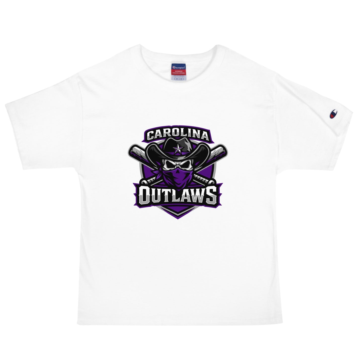 Signature | Champion T-Shirt | Carolina Outlaws Baseball | Shield Logo