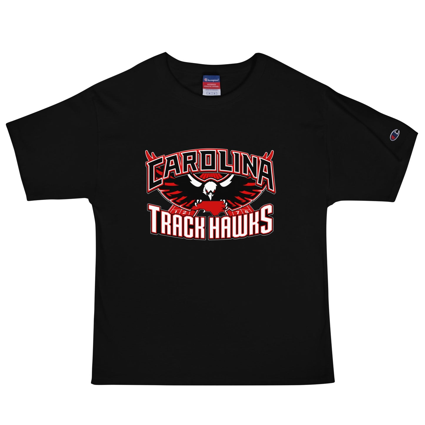 Signature | Champion T-Shirt | Carolina track Hawks | Emblem Logo