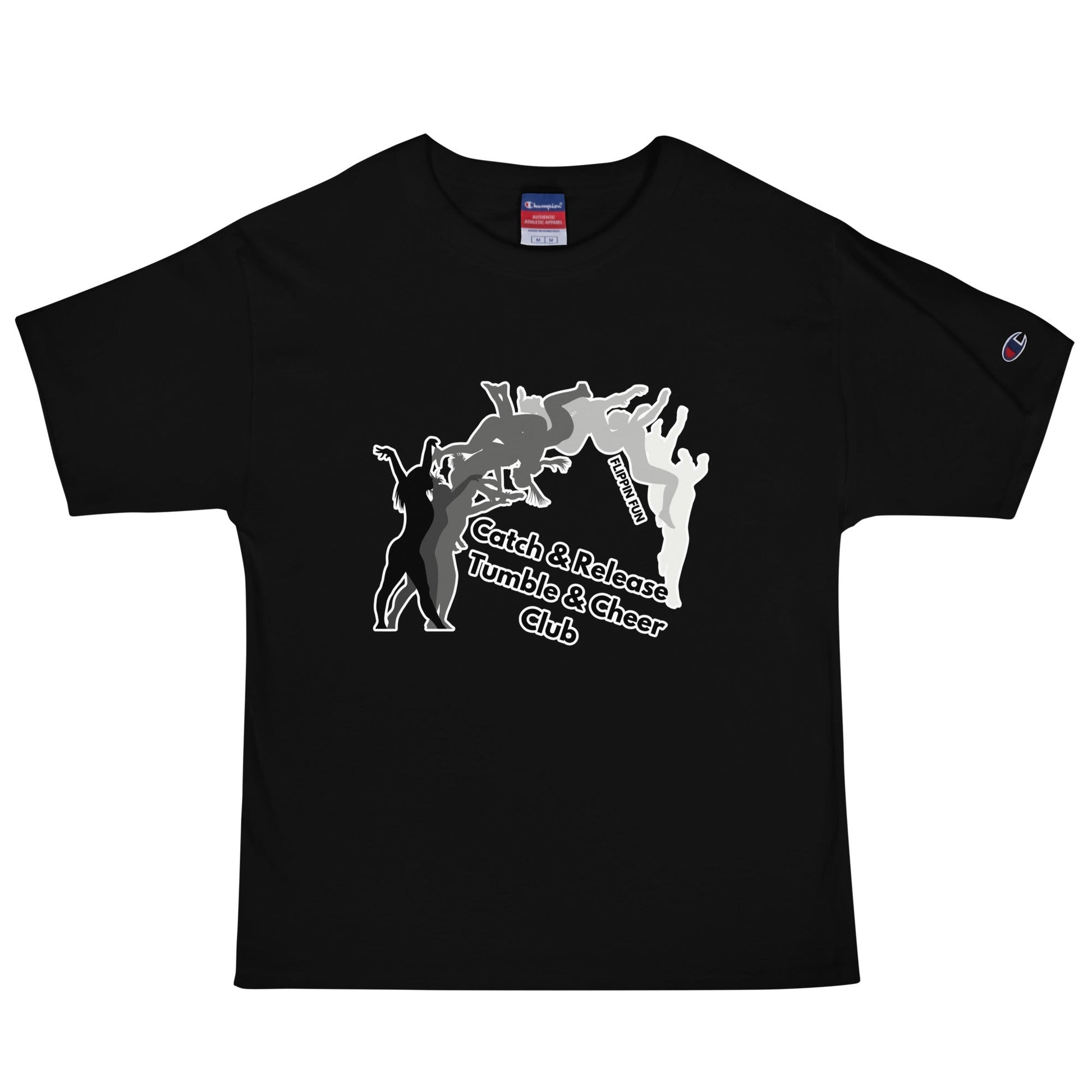 Signature | Champion T-Shirt | Catch & Release Tumble & Cheer Club | Tumble Logo