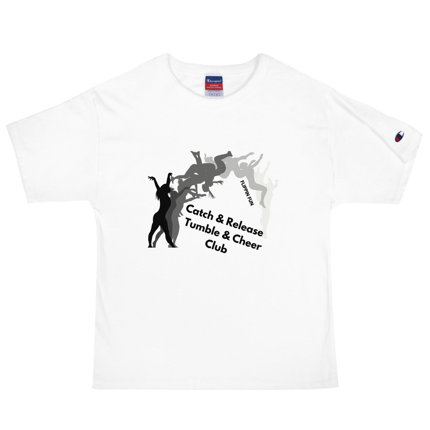 Signature | Champion T-Shirt | Catch & Release Tumble & Cheer Club | Tumble Logo