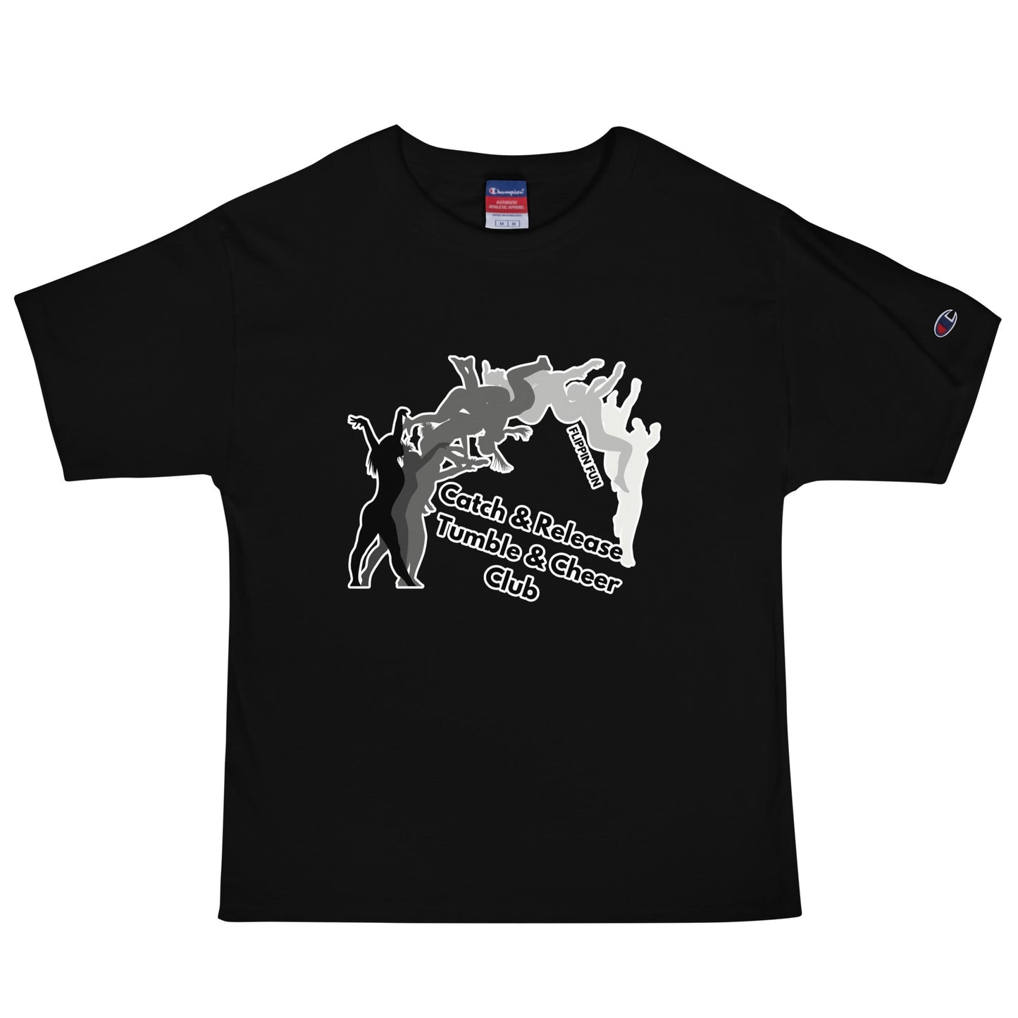 Signature | Champion T-Shirt | Catch & Release Tumble & Cheer Club | Tumble Logo