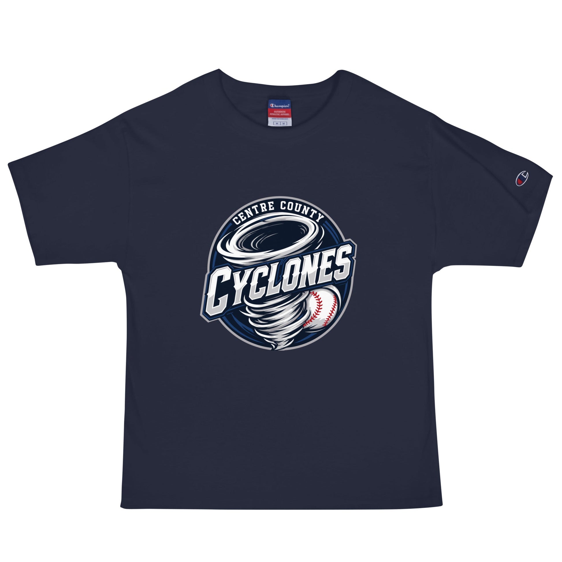 Signature | Champion T-Shirt | Centre County Cyclones | Badge Logo