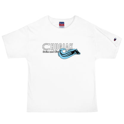 Signature | Champion T-Shirt | Chugiak Mustang Swim & Dive | Emblem Logo