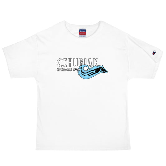 Signature | Champion T-Shirt | Chugiak Mustang Swim & Dive | Emblem Logo