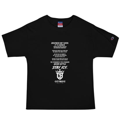 Signature | Champion T-Shirt | City Boyz Elite | Legacy Builder Mark Logo