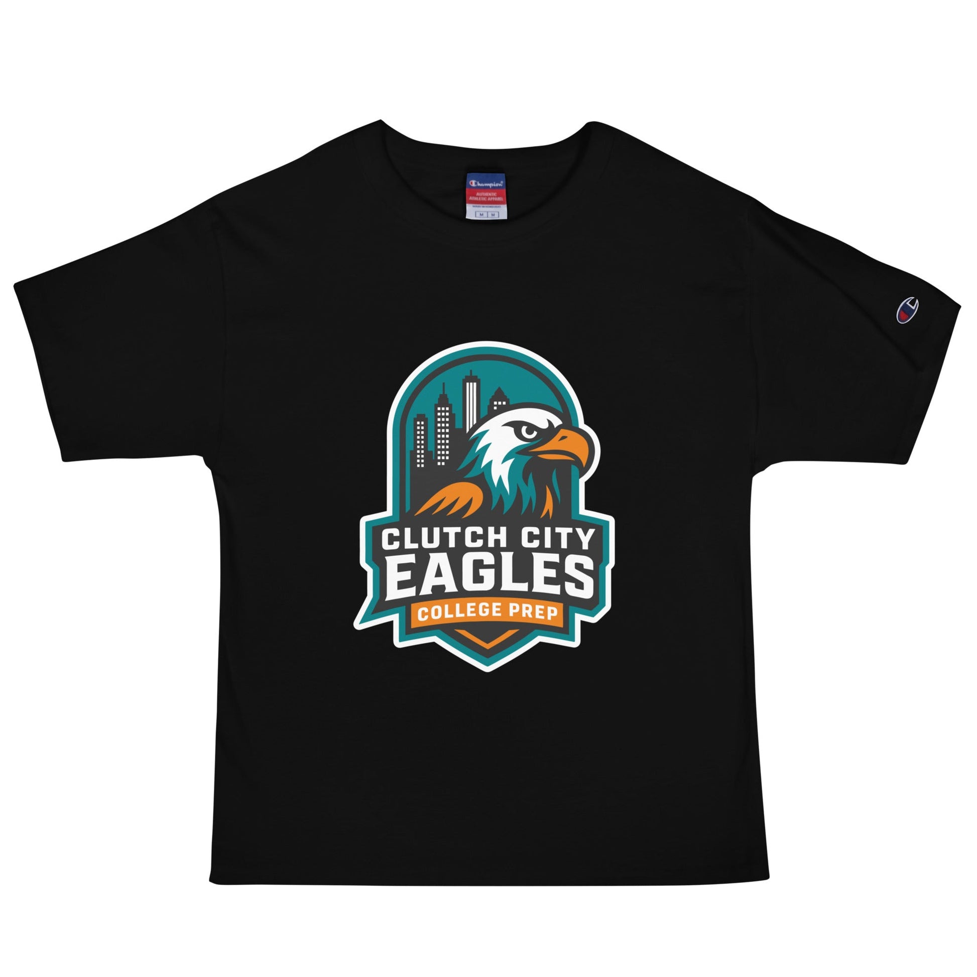 Signature | Champion T-Shirt | Clutch City College Prep | Shield Logo