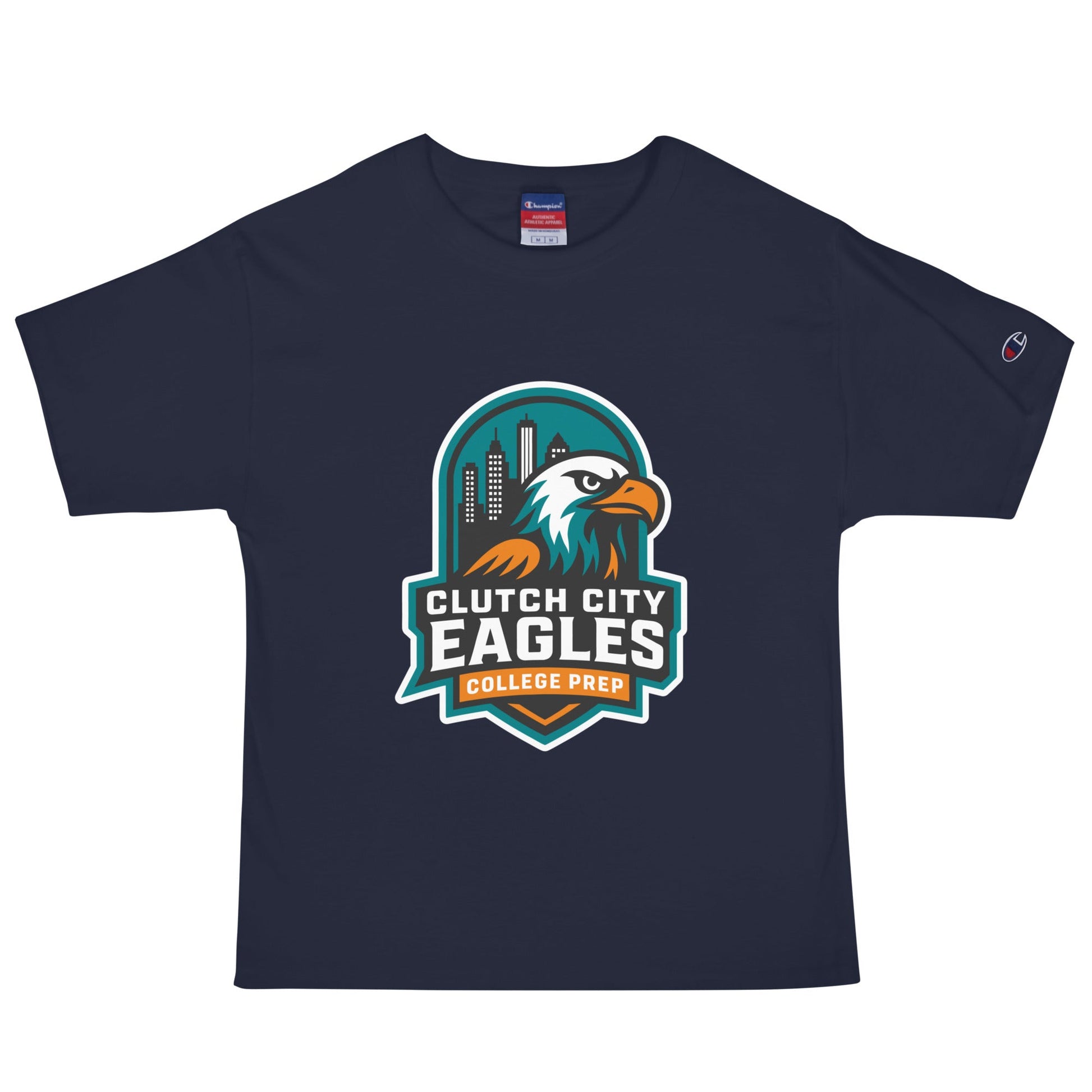 Signature | Champion T-Shirt | Clutch City College Prep | Shield Logo
