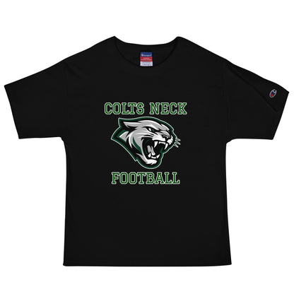 Signature | Champion T-Shirt | Colts Neck Cougars | Youth Tackle Football (AYF) | Green Predator Logo