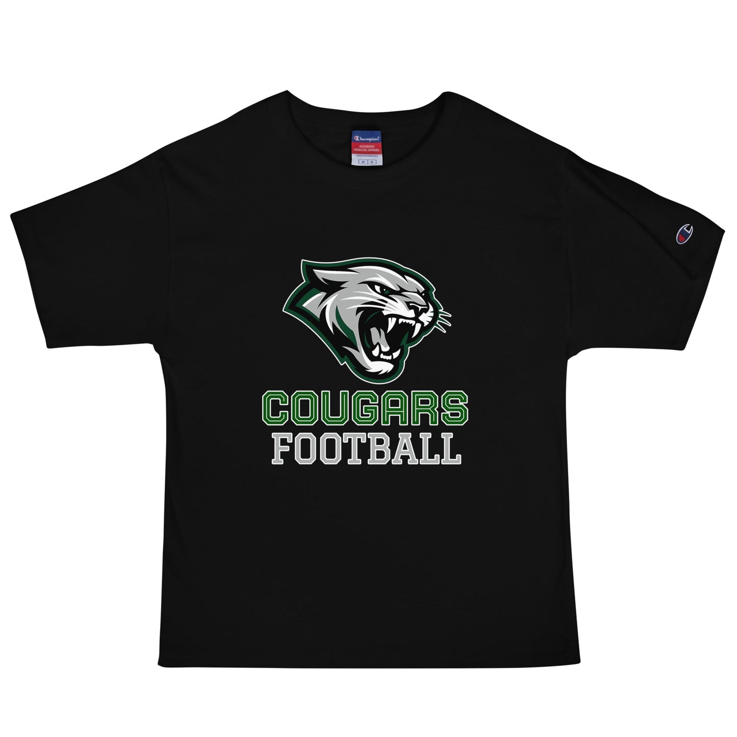 Signature | Champion T-Shirt | Colts Neck Cougars | Youth Tackle Football (AYF) | Strike Mascot Logo