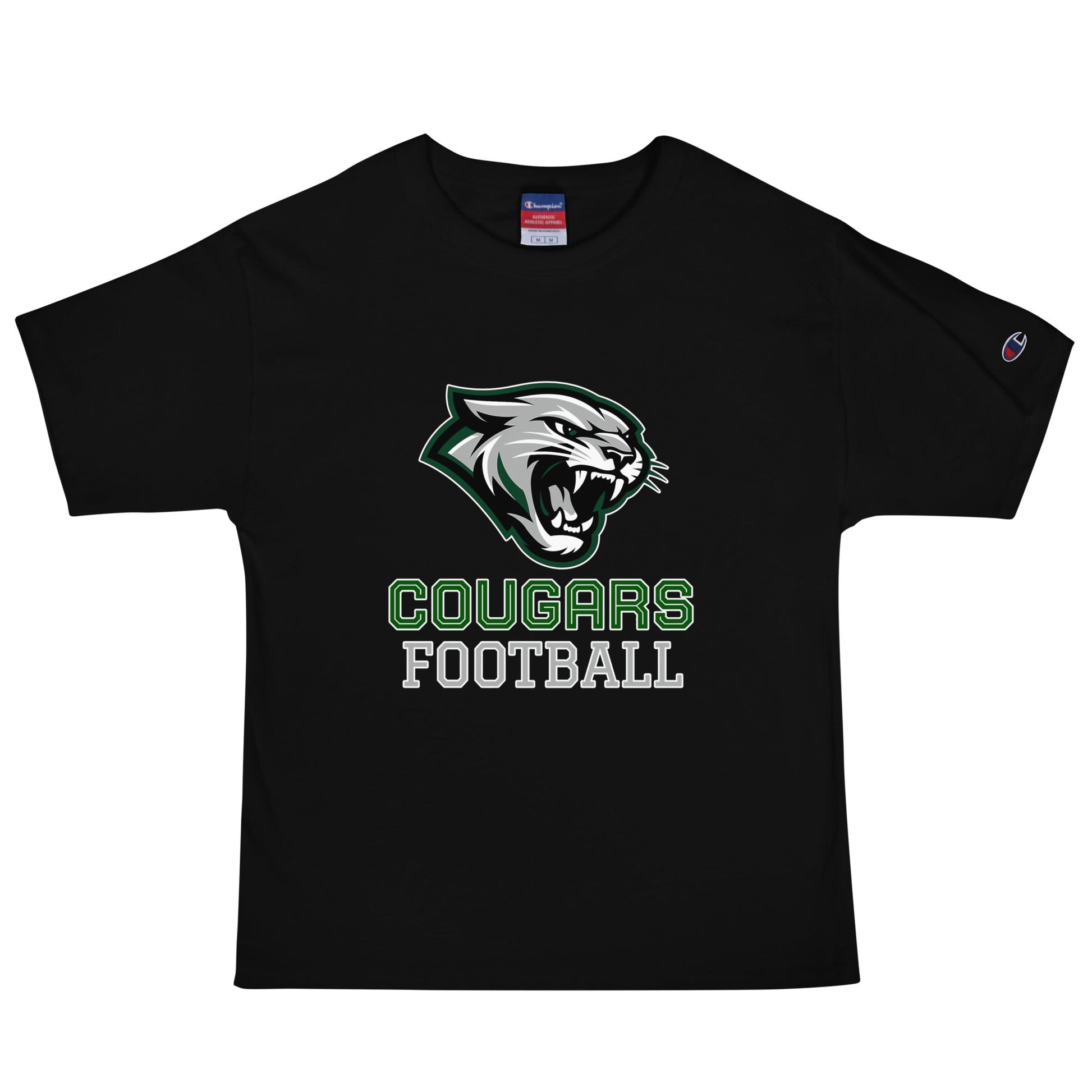 Signature | Champion T-Shirt | Colts Neck Cougars | Youth Tackle Football (AYF) | Strike Mascot Logo