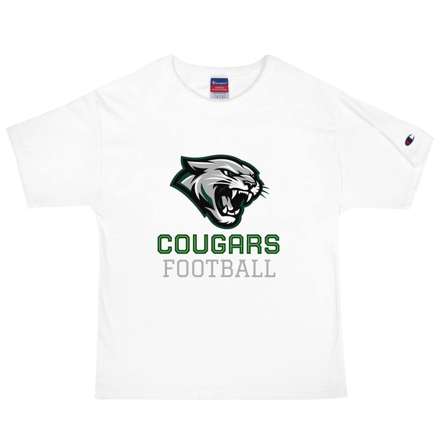 Signature | Champion T-Shirt | Colts Neck Cougars | Youth Tackle Football (AYF) | Strike Mascot Logo
