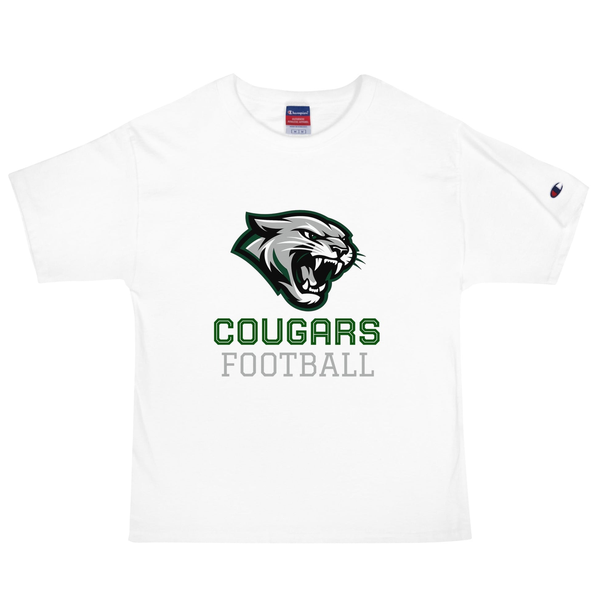 Signature | Champion T-Shirt | Colts Neck Cougars | Youth Tackle Football (AYF) | Strike Mascot Logo