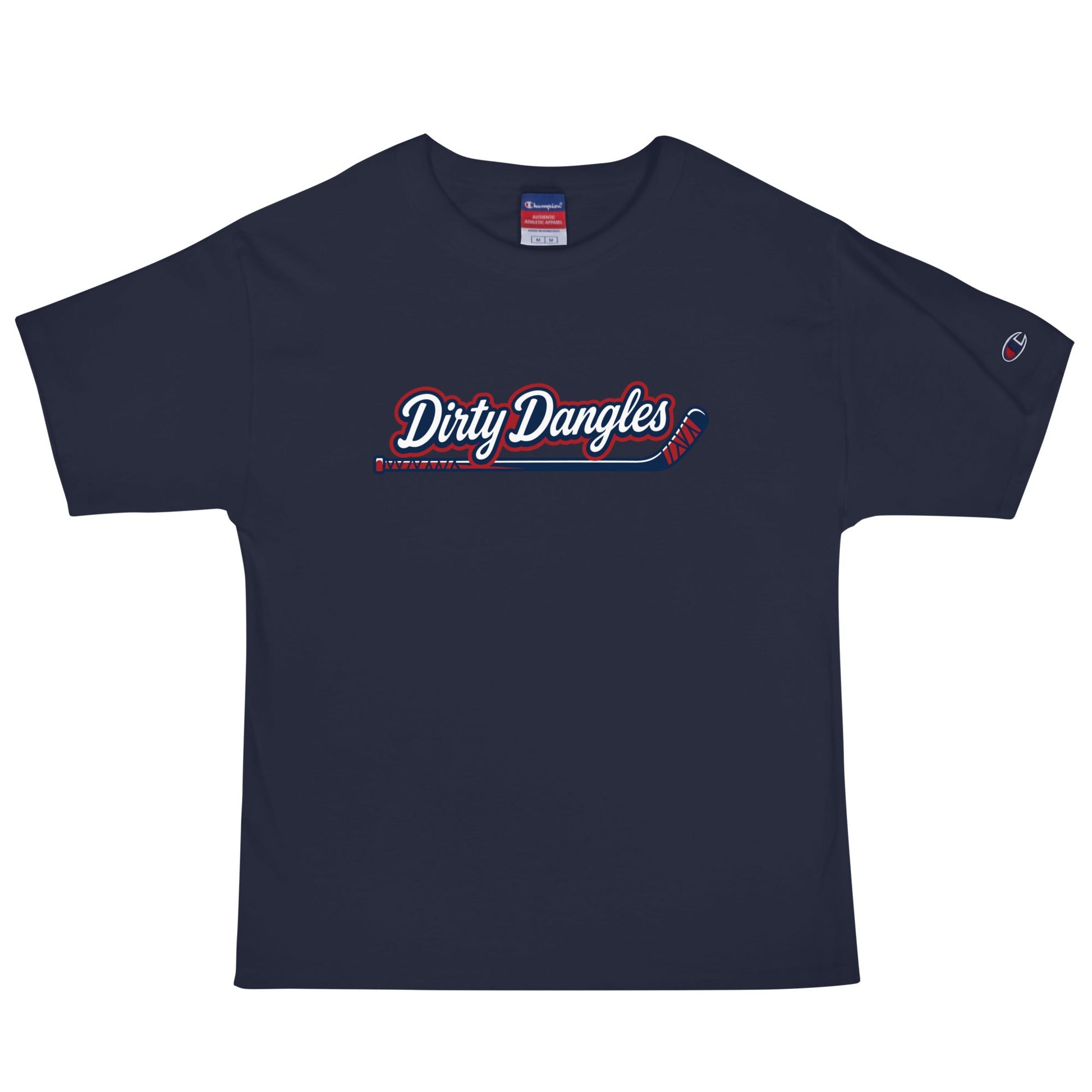 Signature | Champion T-Shirt | Dirty Dangles | Script Logo