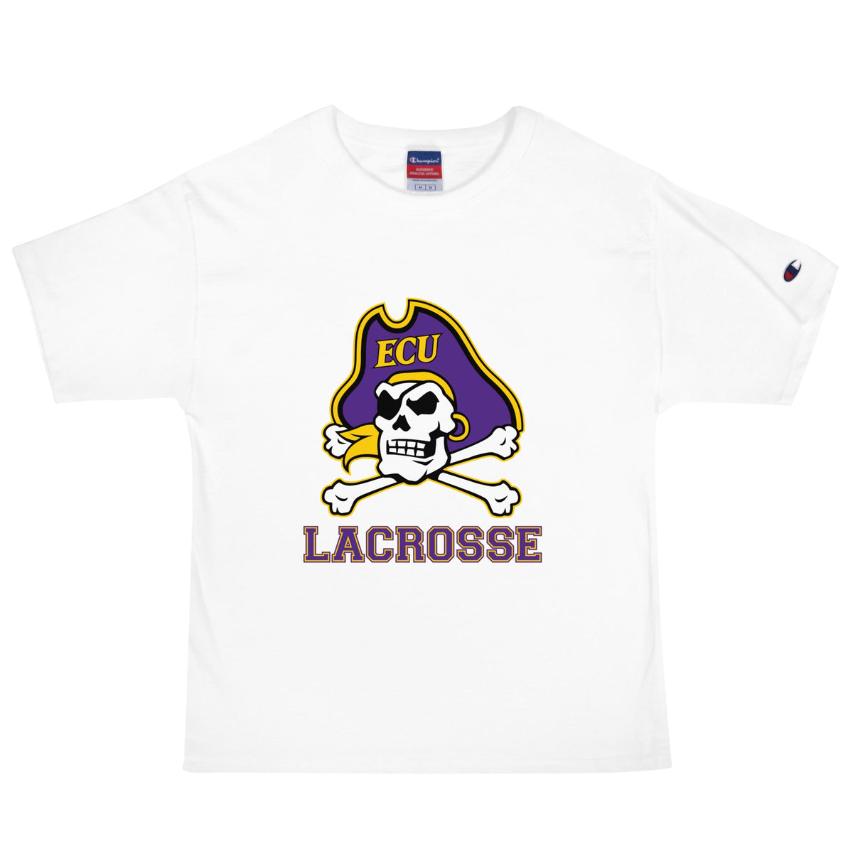 Signature | Champion T-Shirt | ECU Club Womens Lacrosse | Ironclad Corsairs Logo