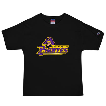 Signature | Champion T-Shirt | ECU Club Womens Lacrosse | Pirate Emblem Logo