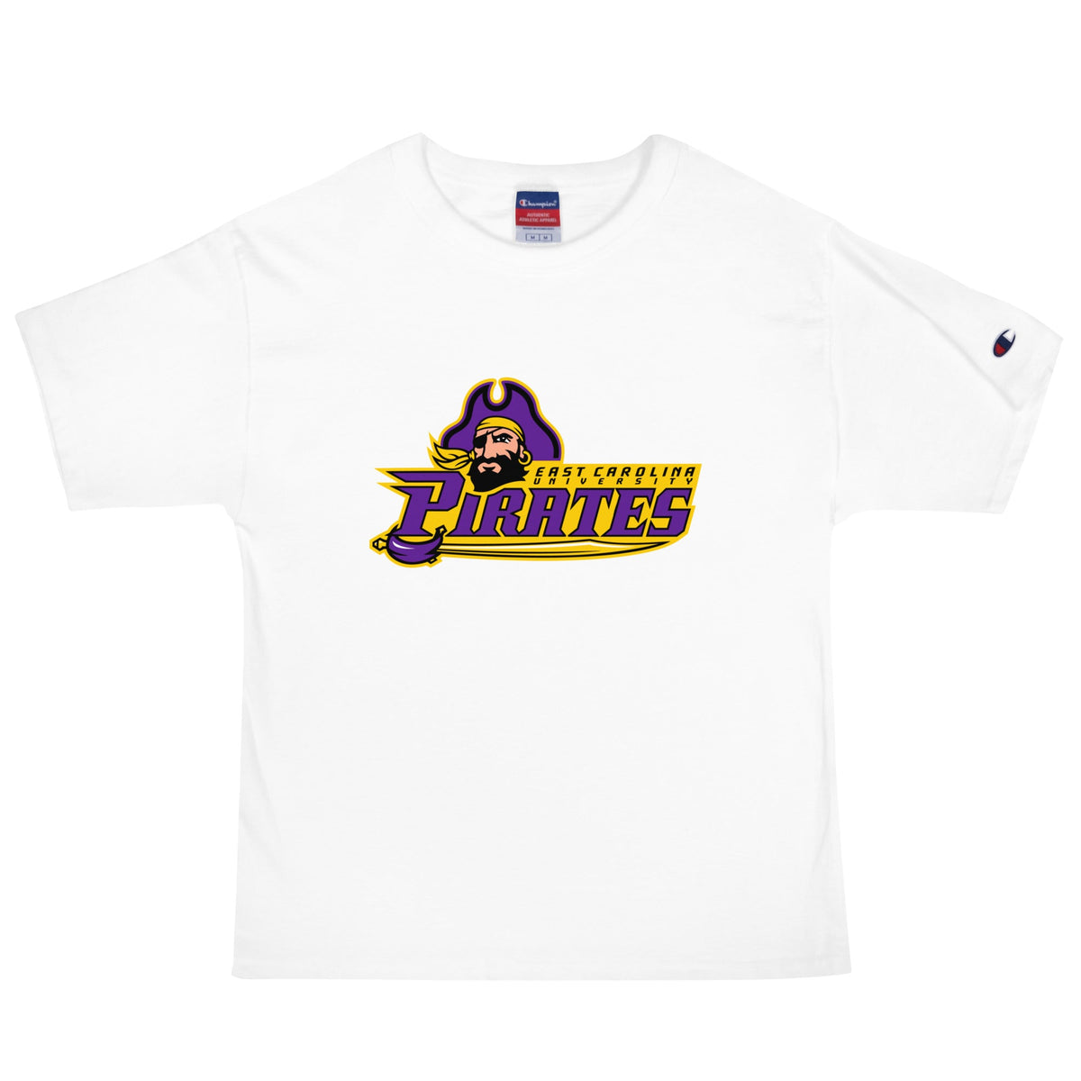 Signature | Champion T-Shirt | ECU Club Womens Lacrosse | Pirate Emblem Logo