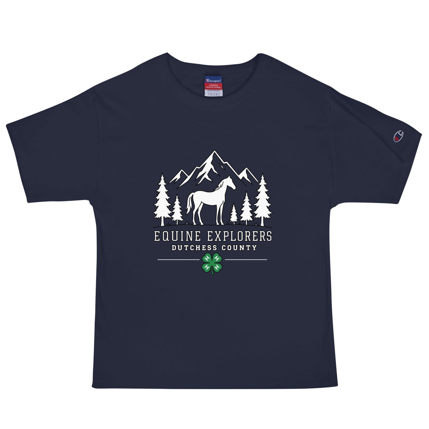 Signature | Champion T-Shirt | Equine Explorers | Dutchess Crest Trailblazers Logo
