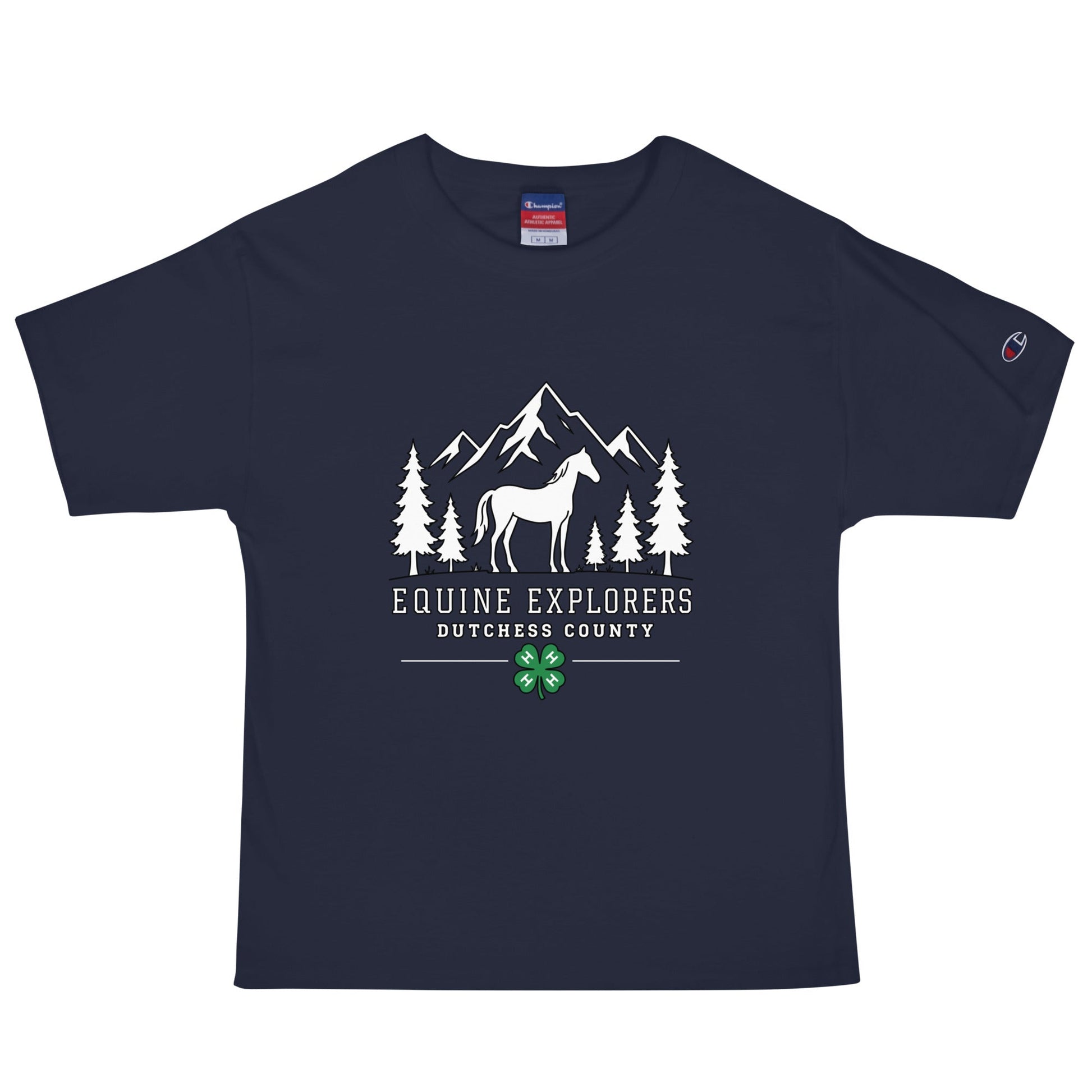 Signature | Champion T-Shirt | Equine Explorers | Dutchess Crest Trailblazers Logo