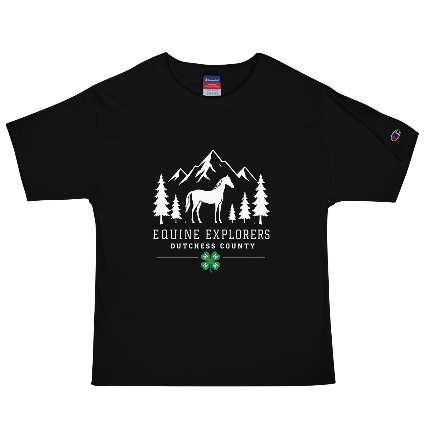 Signature | Champion T-Shirt | Equine Explorers | Dutchess Crest Trailblazers Logo