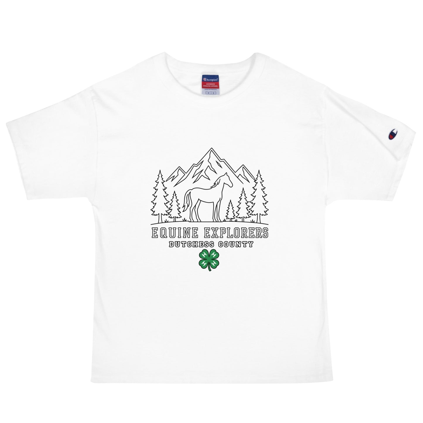 Signature | Champion T-Shirt | Equine Explorers | Dutchess Crest Trailblazers Logo