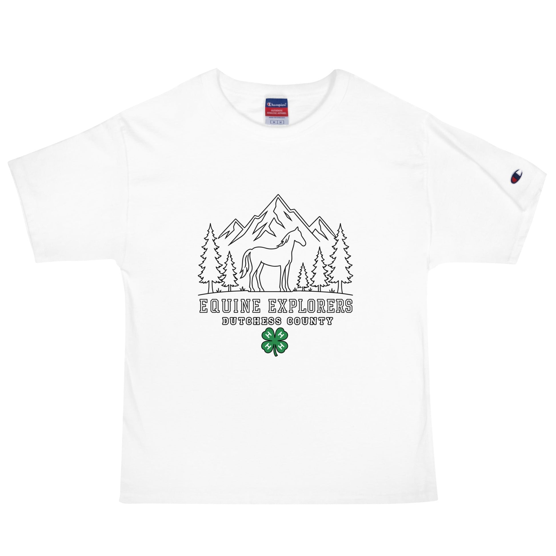 Signature | Champion T-Shirt | Equine Explorers | Dutchess Crest Trailblazers Logo