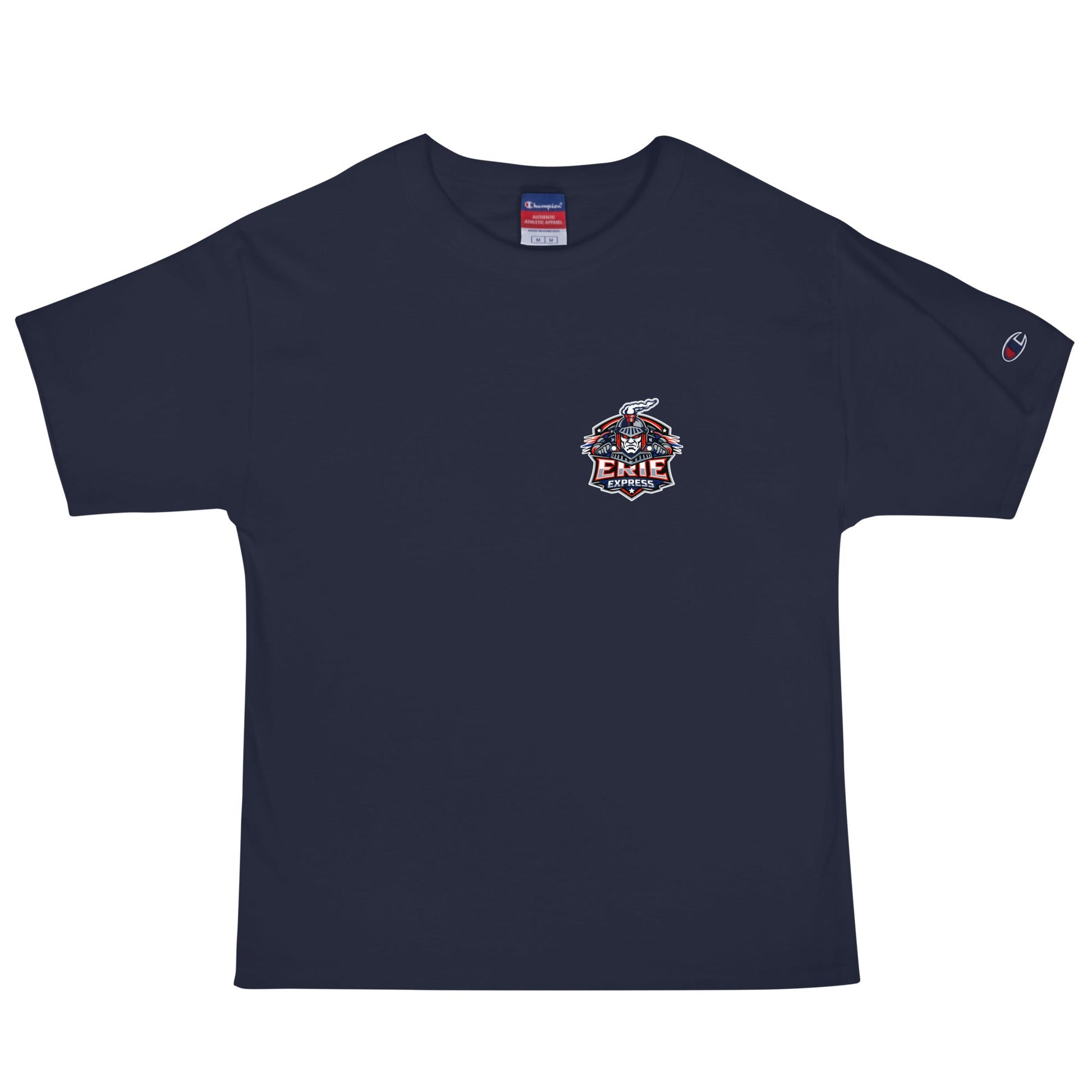 Signature | Champion T-Shirt | Erie Express Football | Badge Logo