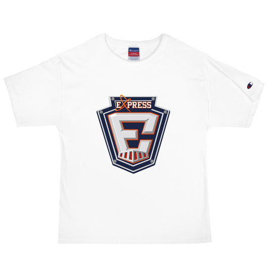 Signature | Champion T-Shirt | Erie Express Football | E Badge Logo