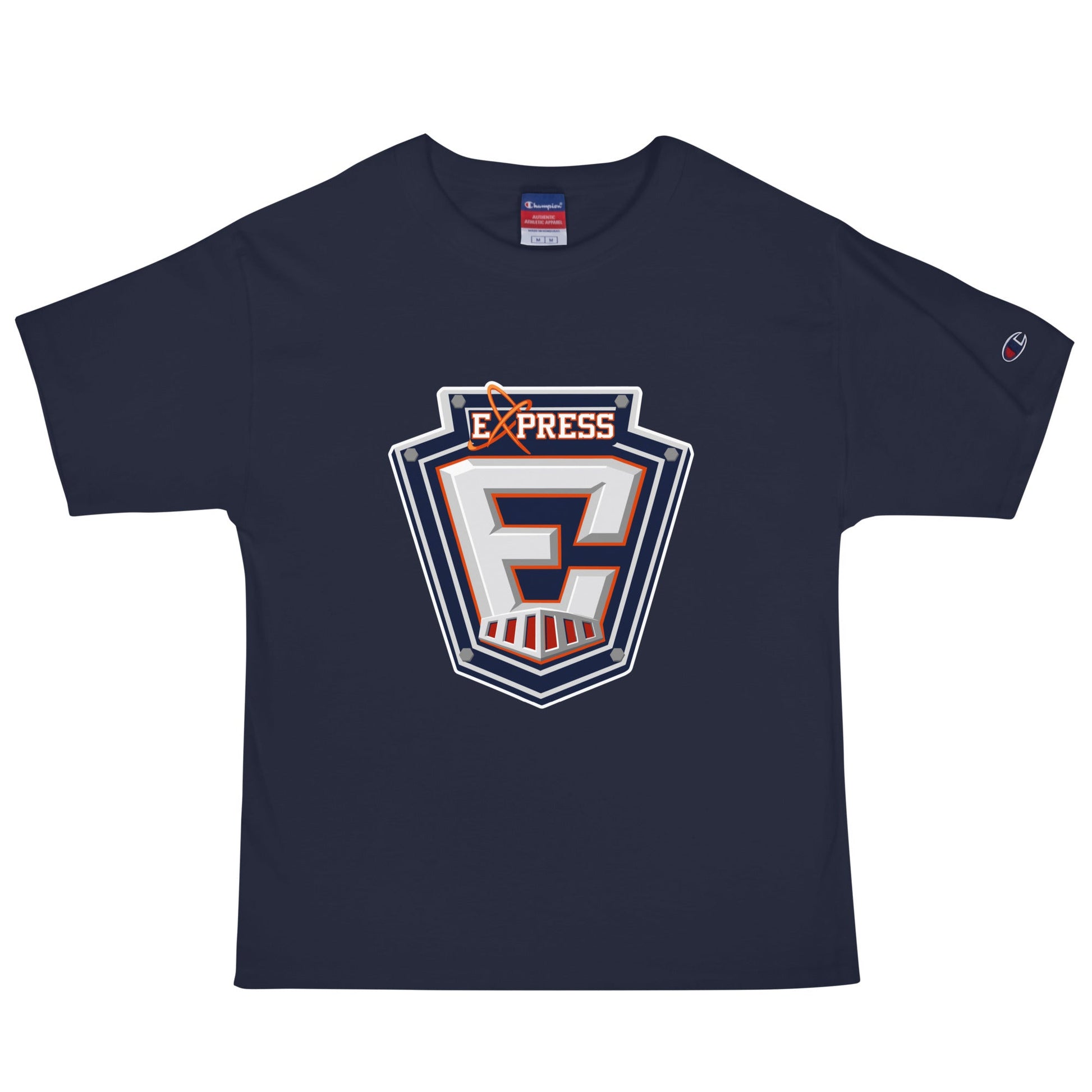 Signature | Champion T-Shirt | Erie Express Football | E Badge Logo