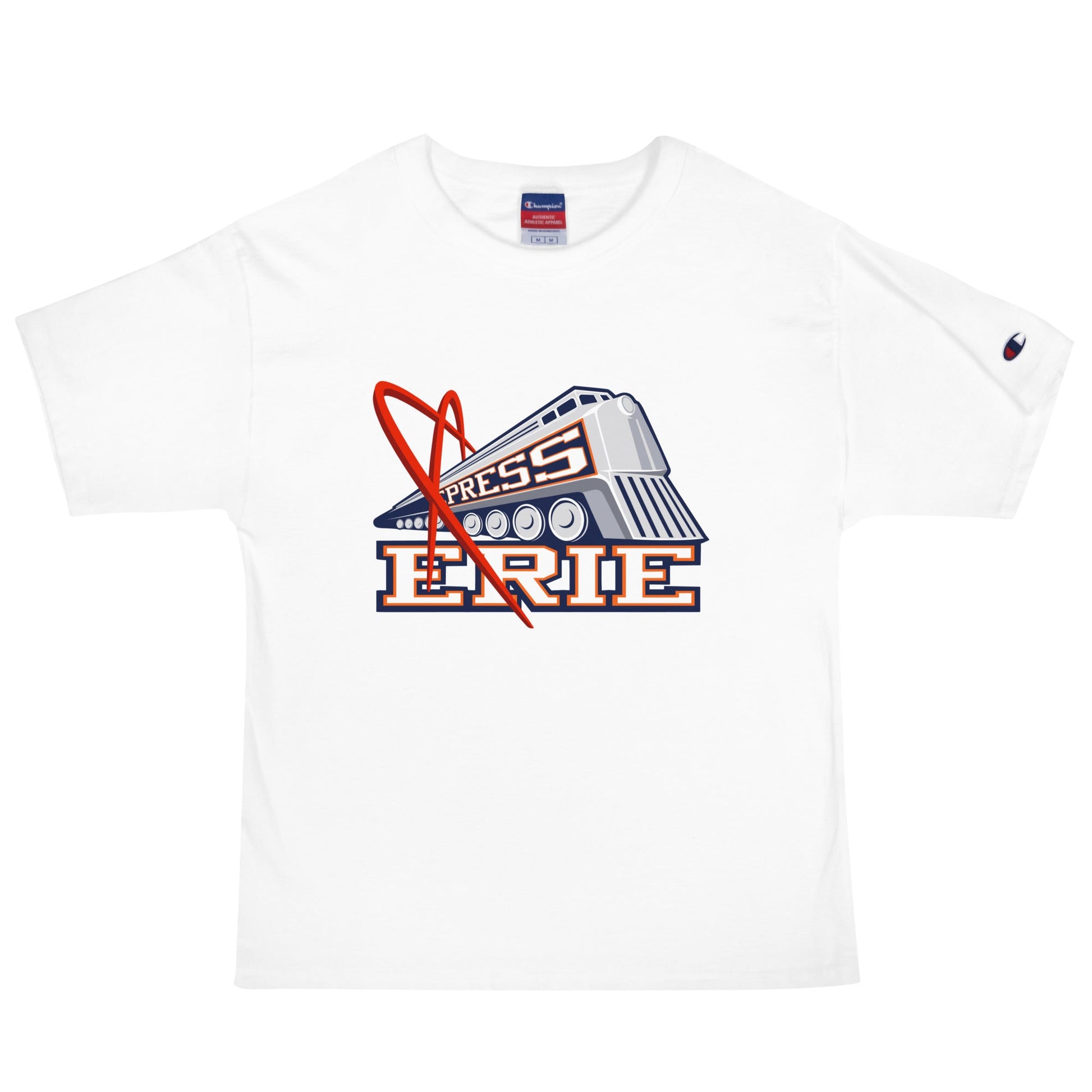 Signature | Champion T-Shirt | Erie Express Football | Locomotive Logo