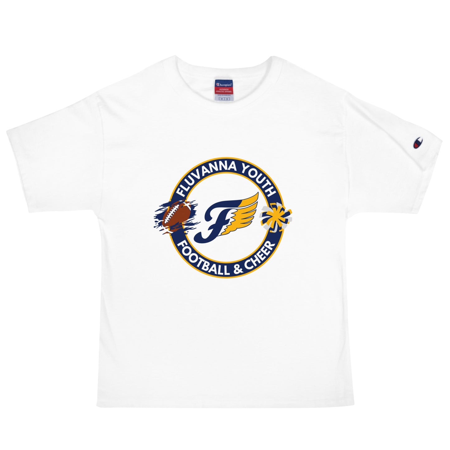 Signature | Champion T-Shirt | Fluvanna Youth Football and Cheer | Badge Logo