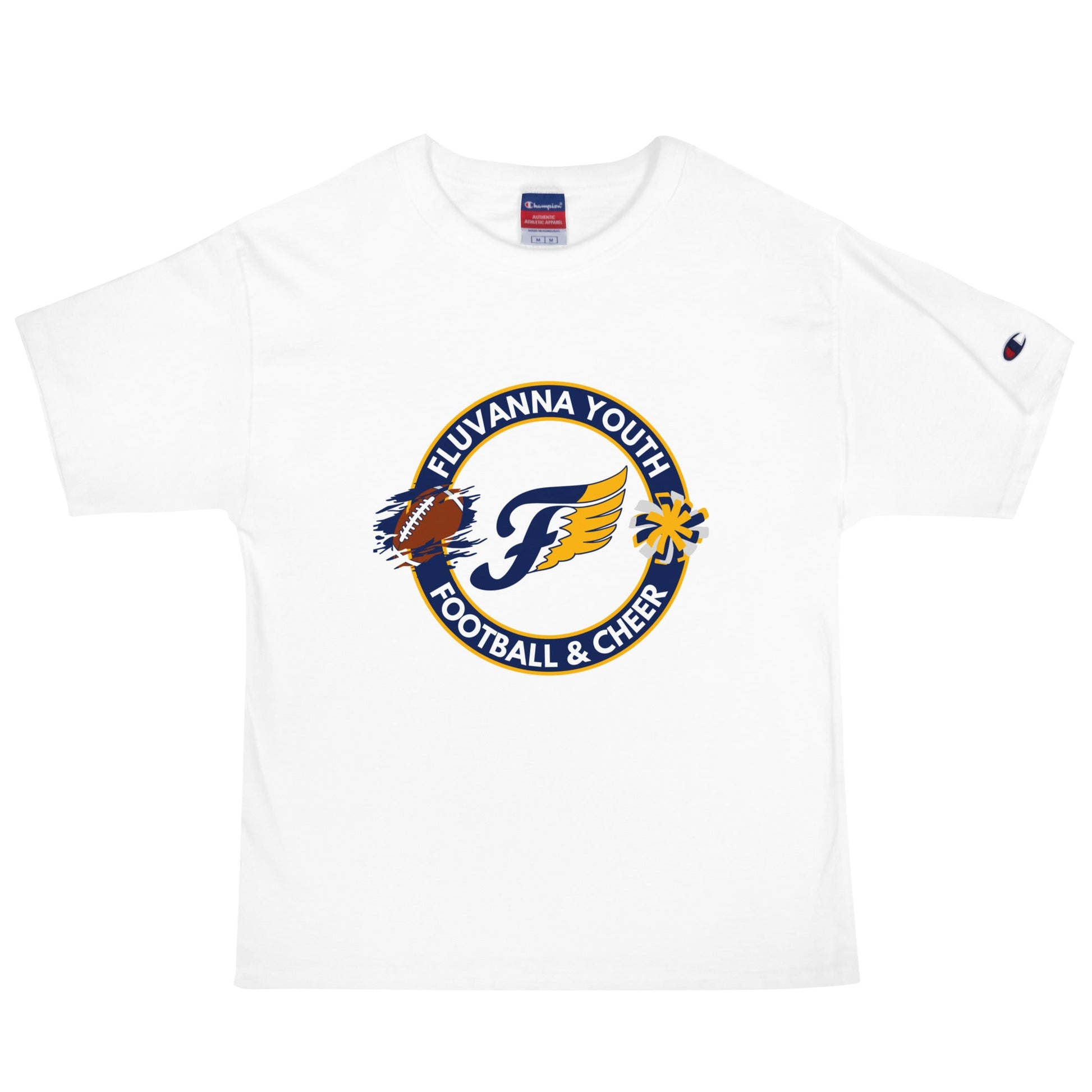 Signature | Champion T-Shirt | Fluvanna Youth Football and Cheer | Badge Logo